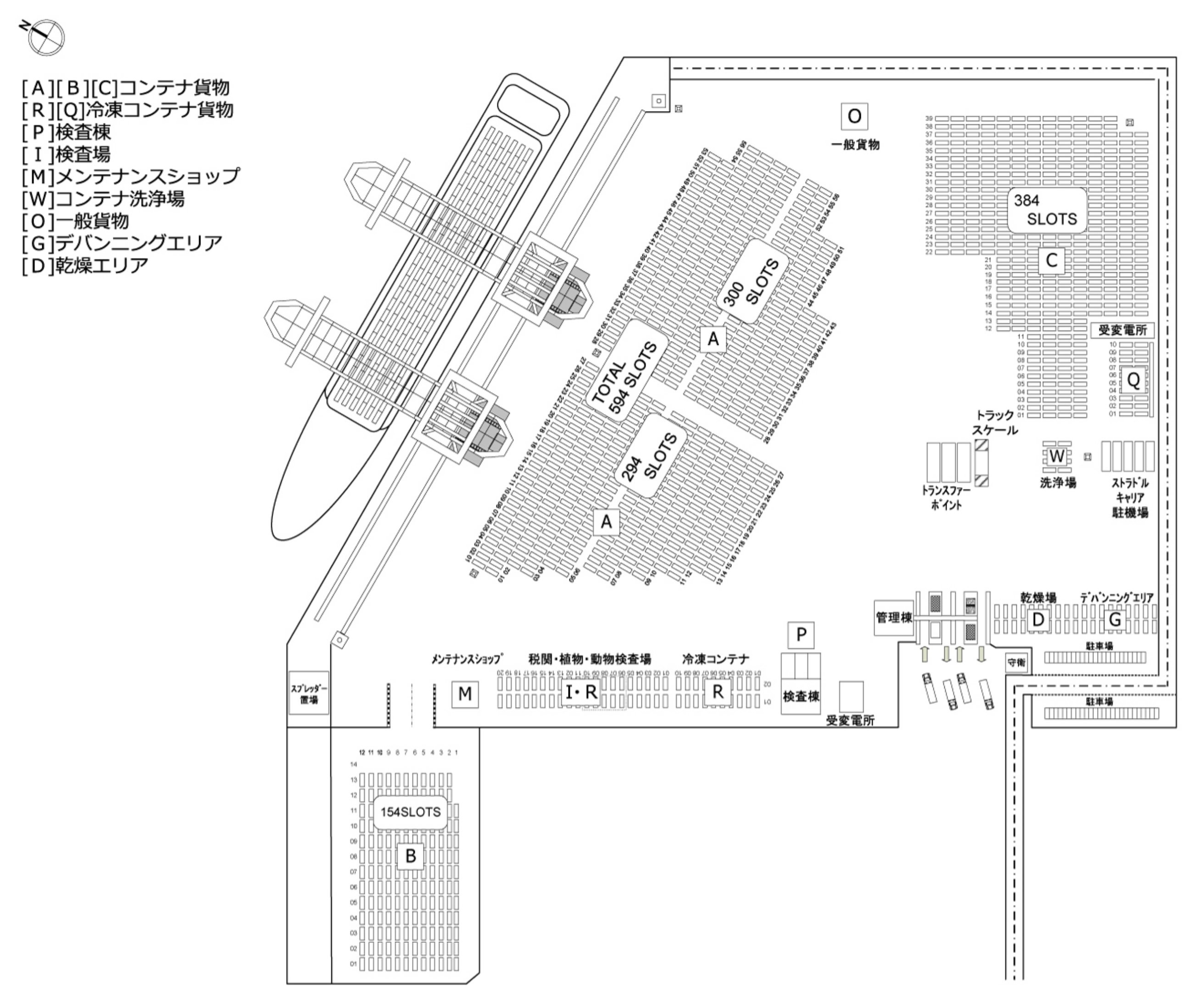 コンテナターミナル施設(八太郎2号ふ頭)地図